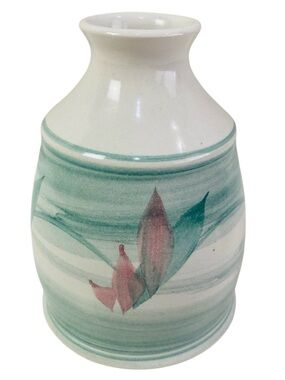 Ken Foster Signed Vintage Hand Painted Ceramic Vase 5” x 4”